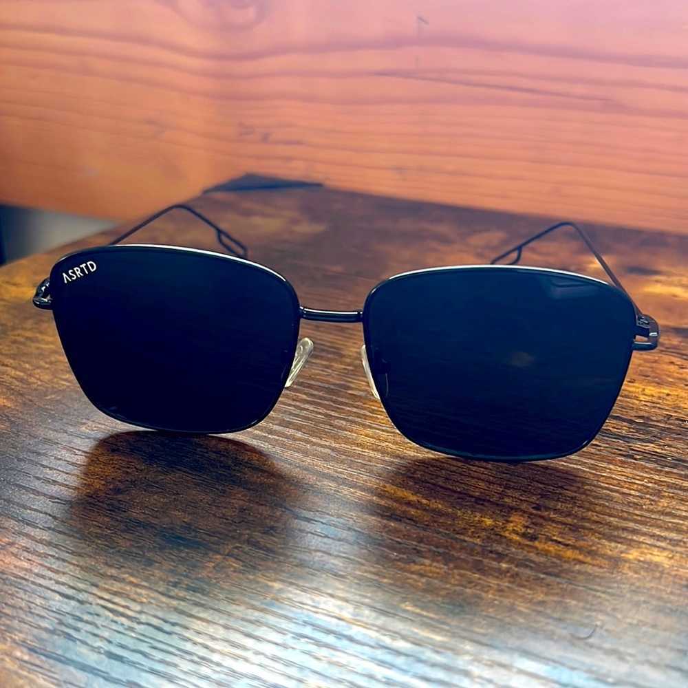 black ASTRD sunglasses thin frame